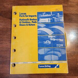 Vintage Lucas Parts For Imports Catalog 1020 January 1985 Hydraulic Brakes